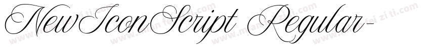 NewIconScript Regular字体转换